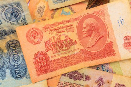 Téléchargez les photos : Union soviétique des billets. L'argent de l'URSS. Patrimoine historique. Contexte ou toile de fond - en image libre de droit