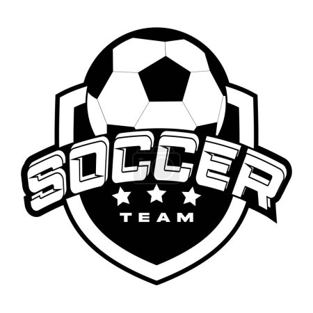 Soccer Football Badge Logo Design Line Art