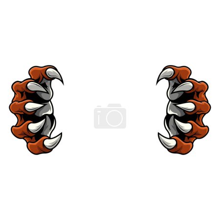 Foto de Tiger claw mascot logo design - Imagen libre de derechos