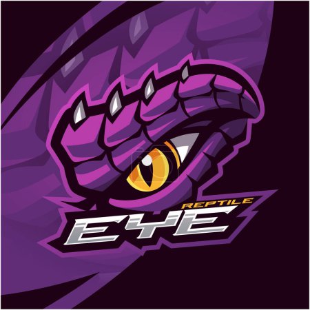 Reptile eyes mascot esport logo