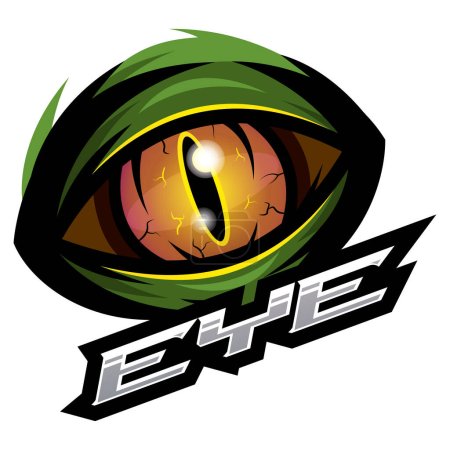 Mascotte yeux de reptile esport logo