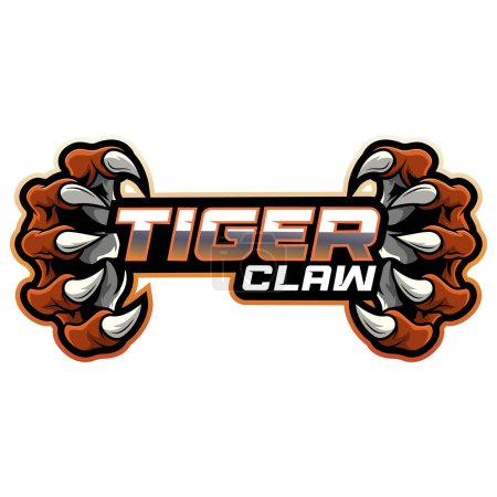 Illustration for Tiger claw esport mascot logo design - Royalty Free Image