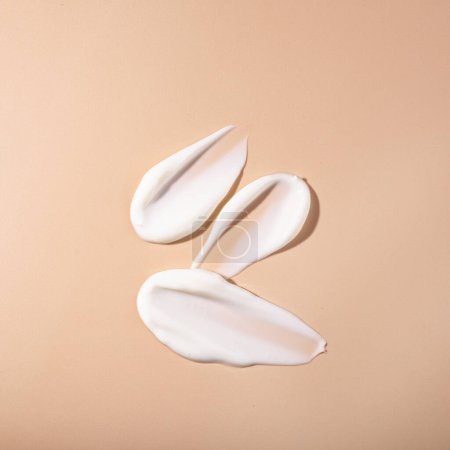 Assortment of smears of cream or lotion. Cosmetics concept