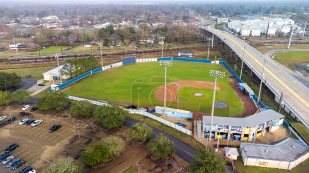 Téléchargez les photos : Baton Rouge, LA - Janvier 2023 : Lee-Hines Stadium sur le campus de l'Université du Sud et A & M College situé à Baton Rouge, LA. - en image libre de droit