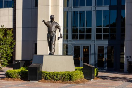 Photo for Tallahassee, FL - March 2023: Coach Bobby Bowden statue in front of Doak Campbell Stadium, home of Florida State University Football - Royalty Free Image