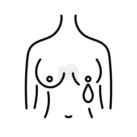 Ilustración de Icono de la lactancia sobre fondo blanco, ilustración vectorial. - Imagen libre de derechos
