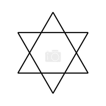étoile de l'icône david sur fond blanc, illustration vectorielle.