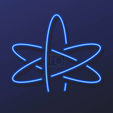 Illustration for Atheism Angle neon sign, modern glowing banner design. - Royalty Free Image