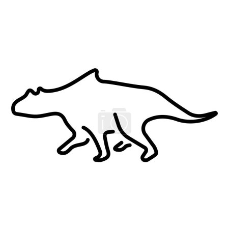 Illustration for Chasmosaurus icon isolated on white background, vector illustration. - Royalty Free Image