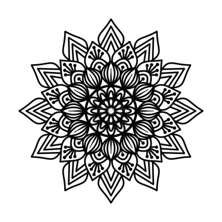 Illustration for Ethnic Style Decorative for Paper Cutting Mandala Vector Coloring Book - Royalty Free Image