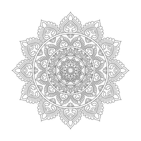 Ornament Affirmations Mandala Colouring Book Page for KDP Book Interior