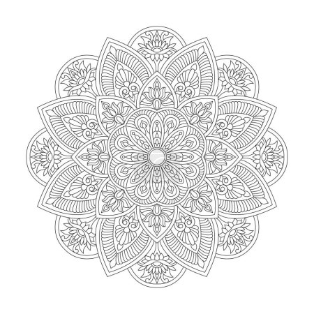 Affirmations Mindfulness Mandala Coloring Book Page for kdp Book Interior