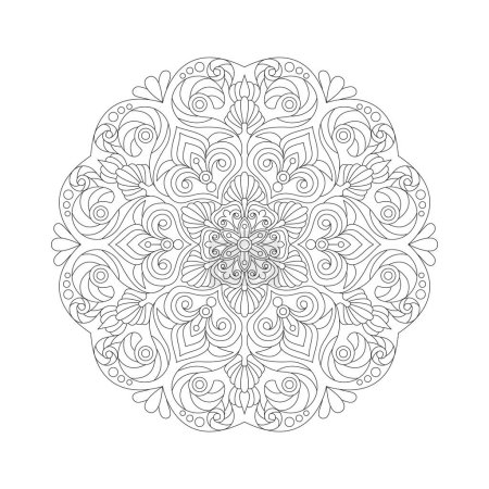 Affirmations Decorative Mandala Coloring Book Page for kdp Book Interior
