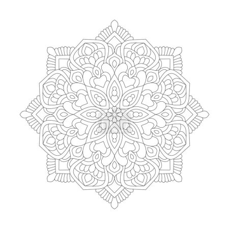 Simplicity Affirmations Mandala Coloring Book Page for kdp Book Interior