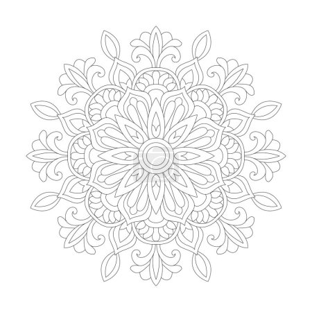 Cosmic Whirlwind Mandala Coloring Book Page for kdp Book Interior