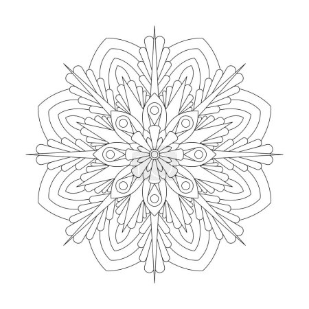 Cosmic Mindfulness Mandala Coloring Book Page for kdp Book Interior