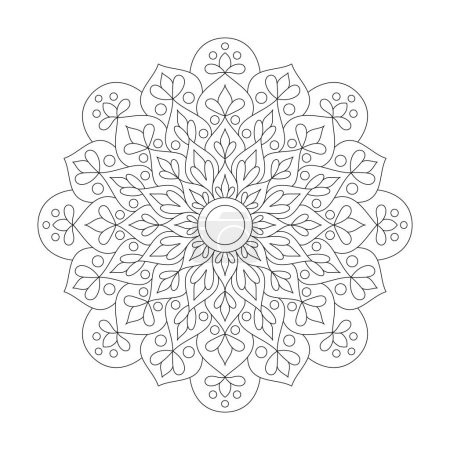 Enigmatic Whirlwind Mandala Coloring Book Page for kdp Book Interior