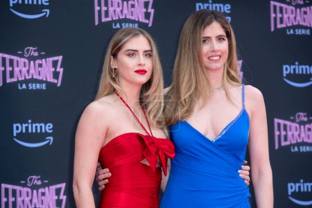 Photo for MILANO, ITALY, MAY 17: Valentina Ferragni and Francesca Ferragni attend the premiere of the Amazon Prime Video tv series The Ferragnez at Arco della Pace, Milan, 17 May 2023. - Royalty Free Image