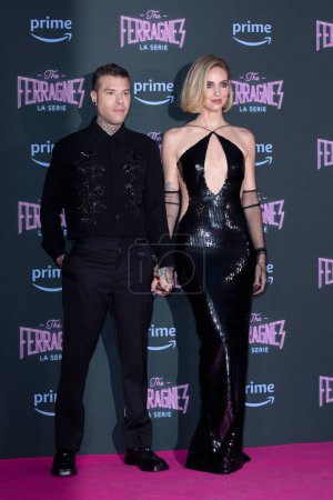 Photo for MILANO, ITALY, MAY 17: Fedez and Chiara Ferragni attend the premiere of the Amazon Prime Video tv series The Ferragnez at Arco della Pace, Milan, 17 May 2023. - Royalty Free Image