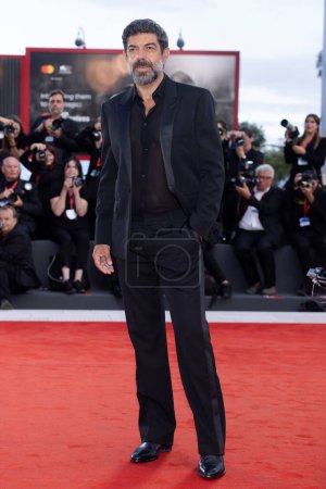 Photo for VENICE, ITALY - AUGUST 30: Actor Pierfrancesco Favino attends the red carpet for the movie "Comandante" at the 80th Venice International Film Festival on August 30, 2023 in Venice, Italy. - Royalty Free Image