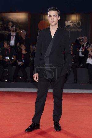 Photo for VENICE, ITALY - SEPTEMBER 03: Matteo Paolillo attends the red carpet for the Filming Italy Best Movie Award 2023 at the 80th Venice International Film Festival on September 03, 2023 in Venice, Italy. - Royalty Free Image