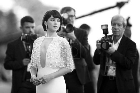 Photo for VENICE, ITALY - SEPTEMBER 04: Actress Cailee Spaeny attends the red carpet for the movie "Priscilla" at the 80th Venice International Film Festival on September 04, 2023 in Venice, Italy. - Royalty Free Image