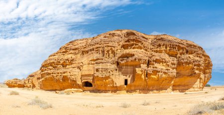 Photo for Jabal al ahmar tombs carved in stone, Al Ula, Saudi Arabia - Royalty Free Image