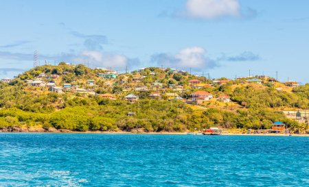 Panorama der Bucht, Insel Mayreau, Saint Vincent und die Grenadinen, Westindien, Karibik