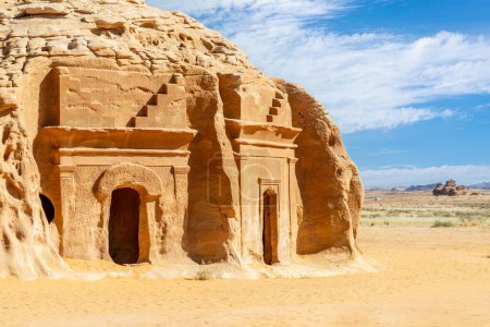 Foto de Jabal al banat complex of nabataean tombs, Hegra, Al Ula, Arabia Saudita - Imagen libre de derechos