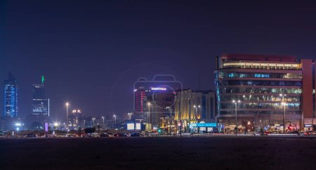 Photo for Al Khobar night downown center district, Saudi Arabia - Royalty Free Image