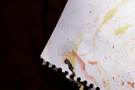 Photo for Colorful abstract texture. Smears of oil paint on an art palette. The concept of the modern school of art. Fragment of creative work. Colors of the year 2023. - Royalty Free Image