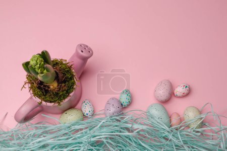 Téléchargez les photos : Patrons de Pâques - printemps, œufs, friandises, lapin - en image libre de droit