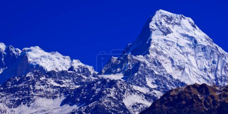Téléchargez les photos : Annapurna South, Annapurna Range, Trek to Annapurna Base Camp, Annapurna Conservation Area, Himalaya, Nepal, Asie - en image libre de droit