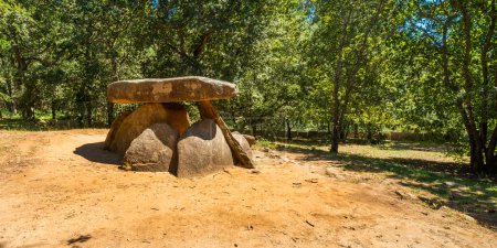 Photo for Megalithic Dolmen of Axeitos, Ribeira, Barbanza Peninsula, La Coruna, Galicia, Spain, Europe - Royalty Free Image