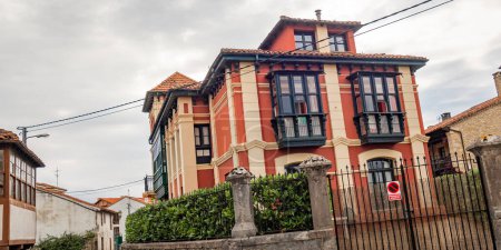 Photo for La Solana, Street Scene, Typical Architecture, Colombres, Ribadedeva, Asturias, Spain, Europe - Royalty Free Image