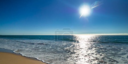 Photo for Beach of la Barrosa, Playa de la Barrosa, Chiclana, Andalucia, Spain, Europe - Royalty Free Image