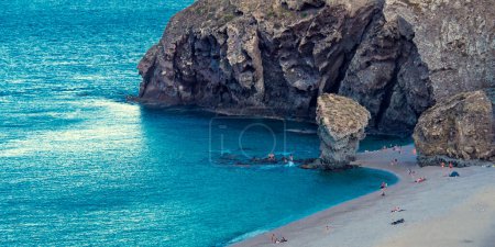Strand von Los Muertos, Naturpark Cabo de Gata-Nijar, UNESCO-Biosphärenreservat, Klimaregion Heiße Wüste, Almeria, Andalusien, Spanien, Europa