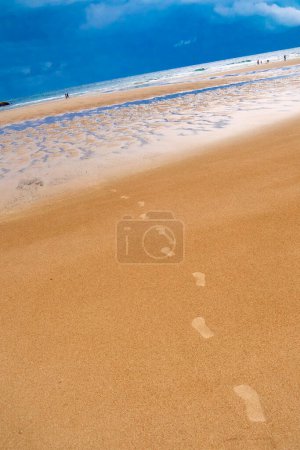 Photo for Beach of La Franca, Protected Landscape of the Oriental Coast of Asturias, La Franca, Ribadedeva, Asturias, Spain, Europe - Royalty Free Image
