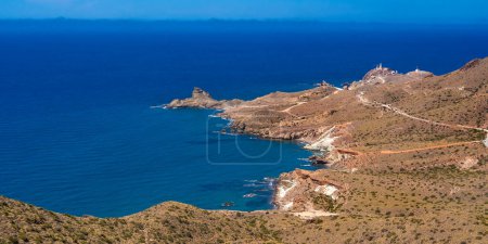 Téléchargez les photos : Morron de Punta Baja, Parc Naturel de Cabo de Gata-Nijar, Réserve de Biosphère UNESCO, Région Climatique du Désert Chaud, Almeria, Andalousie, Espagne, Europe - en image libre de droit
