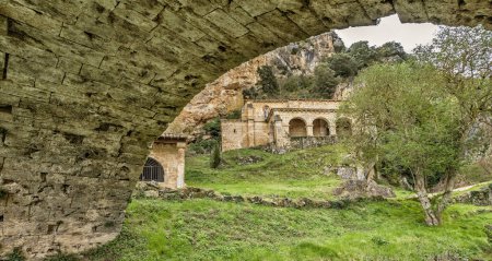 Hermitage of Santa Mara de la Hoz, 13th Century Romanesque-Gothic Style, Montes Obarenes-San Zadornil Natural Park, Las Merindades, Burgos, Castilla y Leon, Spain, Europe