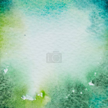 Photo for Abstract hand drawn watercolor. Colorful splashing in the paper. It is wet texture background with paint brushes. Picture for creative wallpaper or design art work. Pastel colors tone. - Royalty Free Image