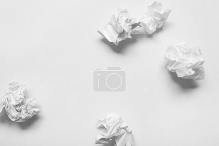 Photo for Crumpled papers on white background - Royalty Free Image