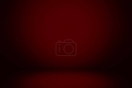 Photo for Abstract empty red gradient soft light background of studio room for art work design. - Royalty Free Image