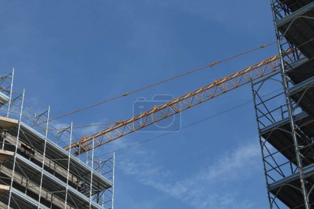 Photo for Work in progress at the construction site to construct new buildings - Royalty Free Image