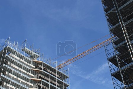Photo for Work in progress at the construction site to construct new buildings - Royalty Free Image