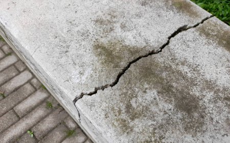Crack in the wall created as a result of a powerful earthquake