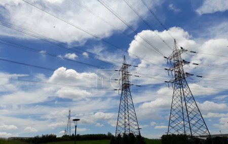 High voltage power pylon - electromagnetic pollution