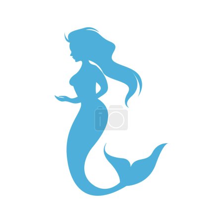 Illustration for Mermaid logo icon design illustration vector - Royalty Free Image