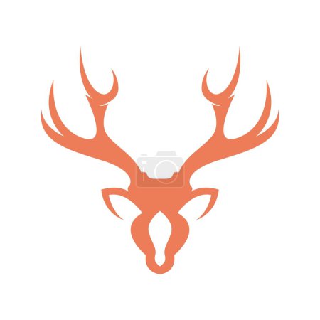 Ilustración de Ilustración del diseño del icono del logo del ciervo - Imagen libre de derechos