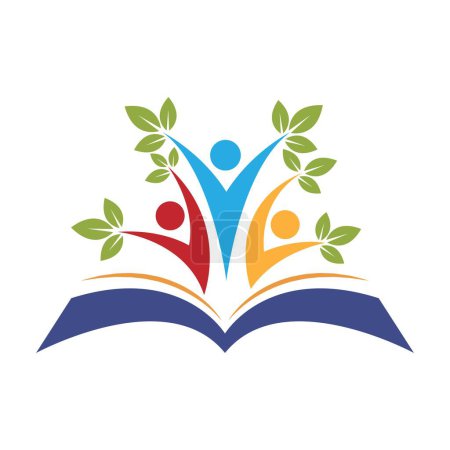 Illustration for Education school logo design illustration - Royalty Free Image